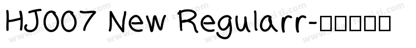 HJ007 New Regularr字体转换